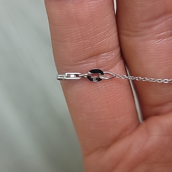 NEW WOTags dainty 14K white gold with diamond bezel - Picture 3 of 5